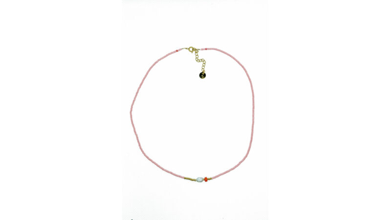ketting Mia roze miyuki en parel