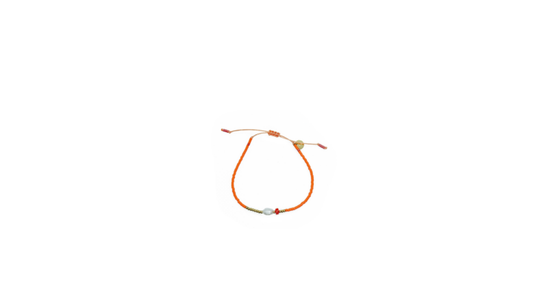 armband cleo oranje kraaltjes
