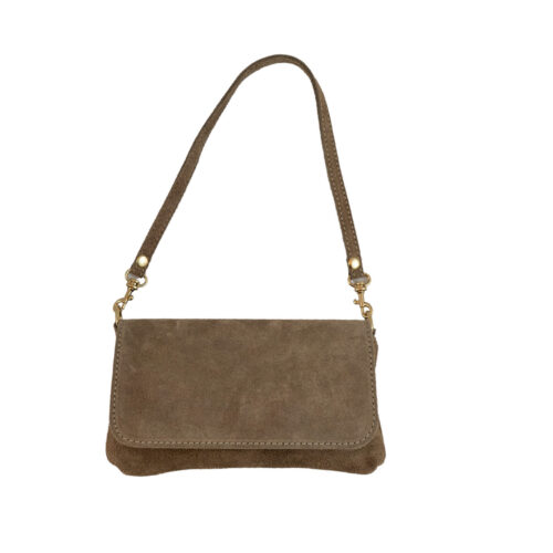 tasje charlotte suede bruin
